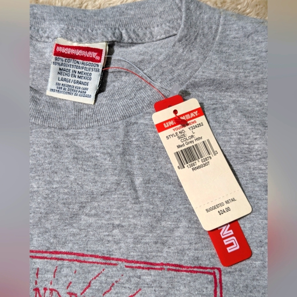 Unionbay NWT Vintage 90's Gray T-Shirt Size L - Picture 2 of 4